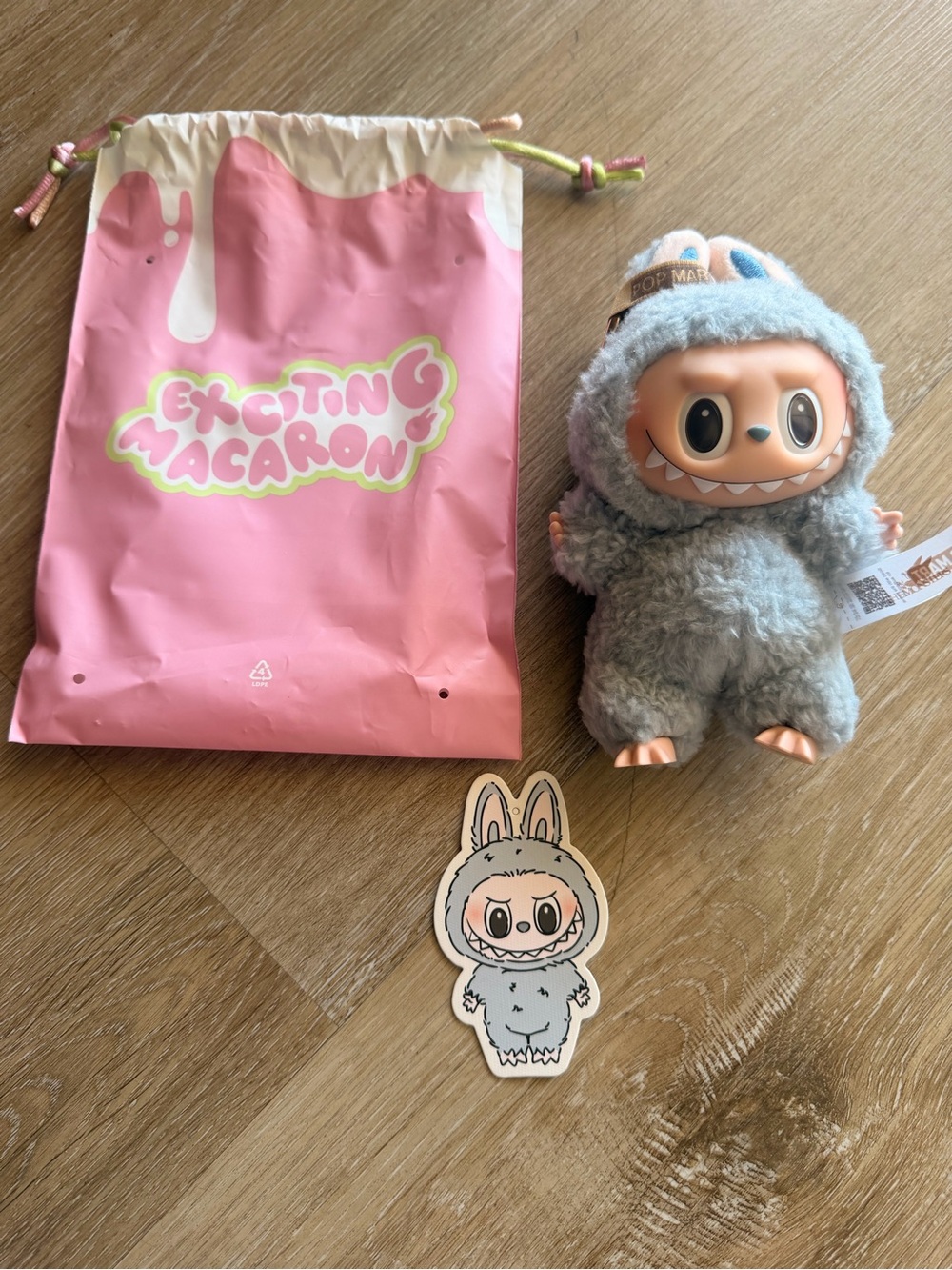 POP MART Labubu The Monsters Exciting Macaron Plush Pendant Keychain